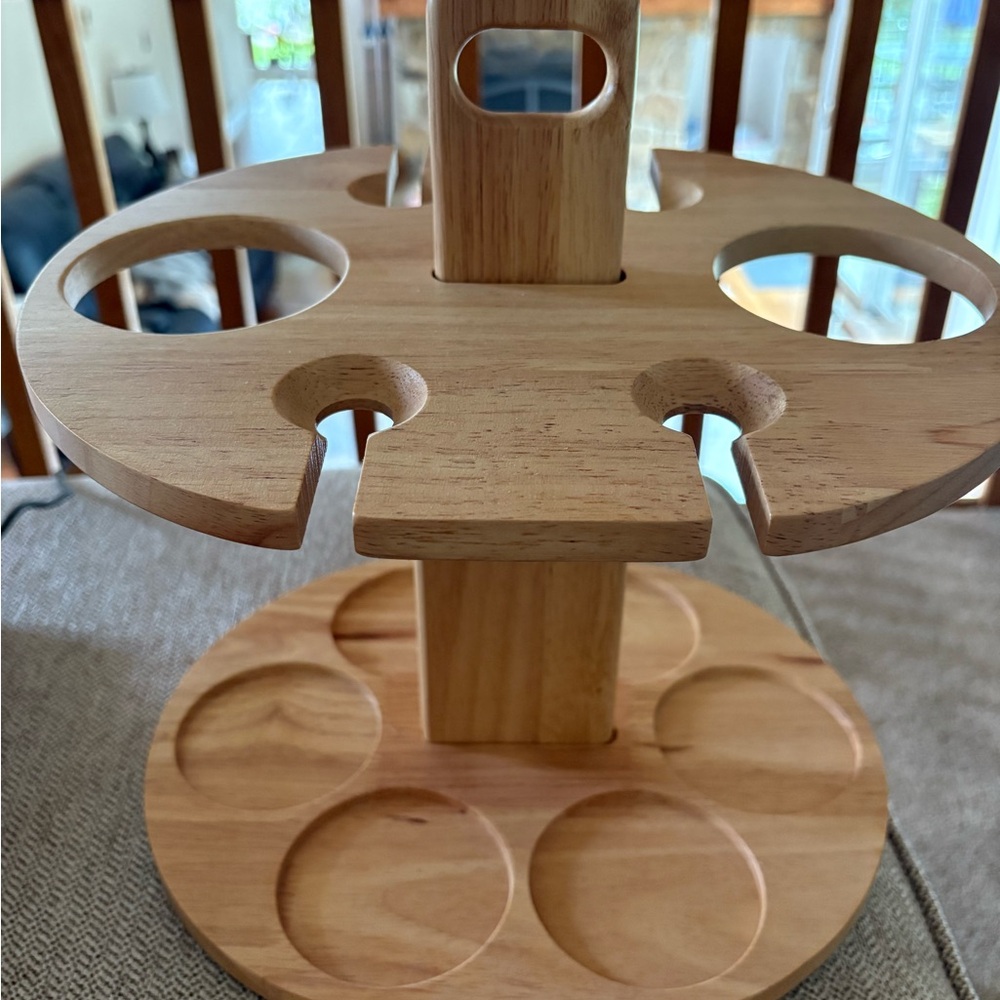 Crofton Natural Wood wine caddy. Never used.